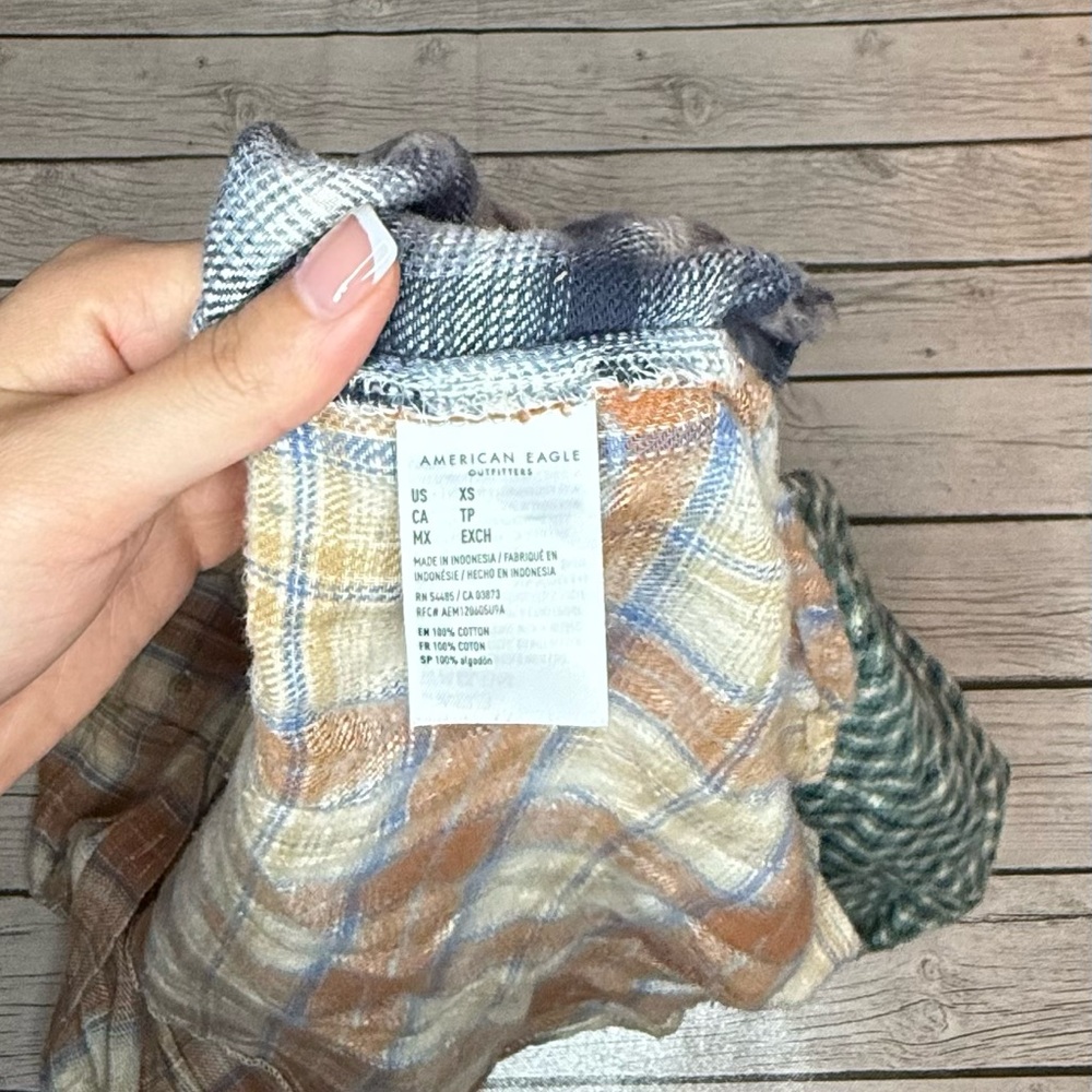 American Eagle Patchwork Flannel - image 3